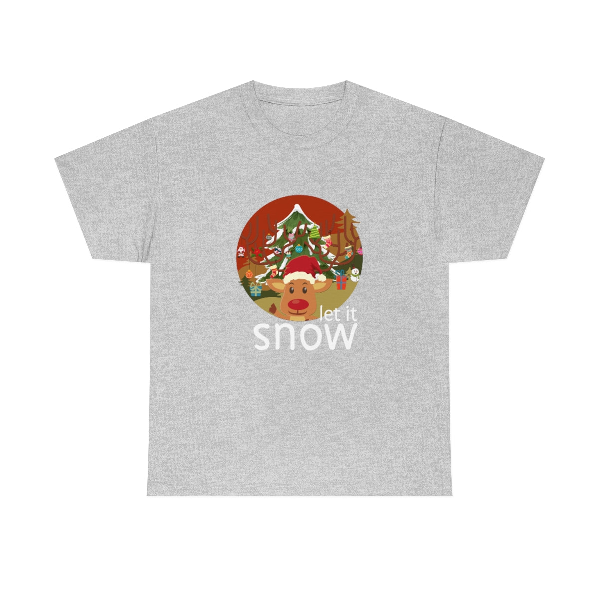 Christmas Let It Snow Funny Quote Reindeer Santa Winter Xmas Apparel