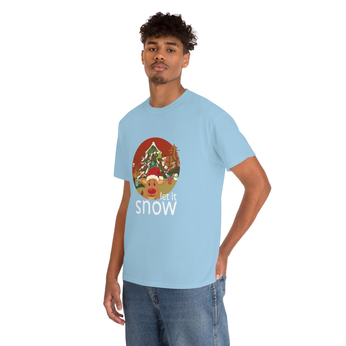 Christmas Let It Snow Funny Quote Reindeer Santa Winter Xmas Apparel