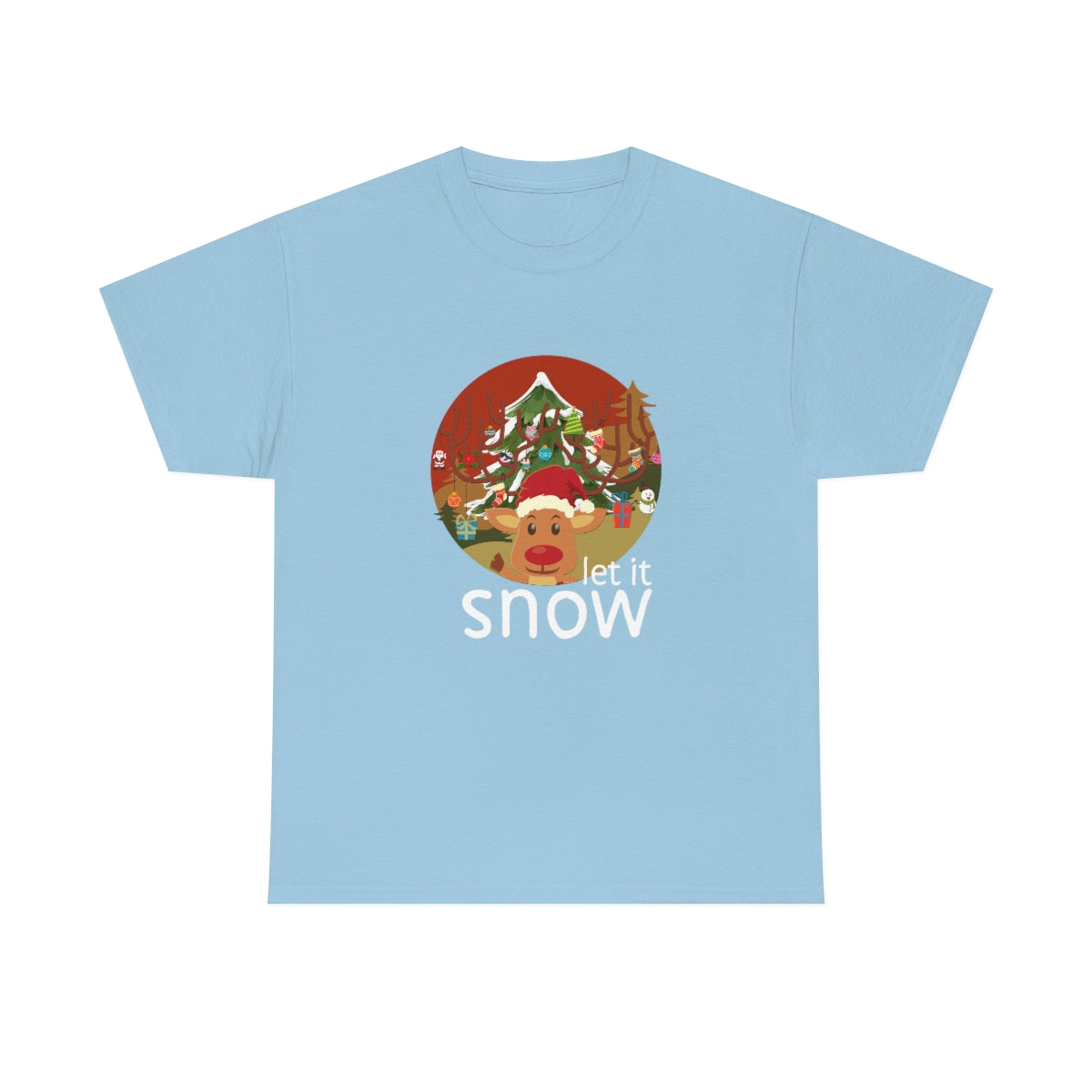 Christmas Let It Snow Funny Quote Reindeer Santa Winter Xmas Apparel