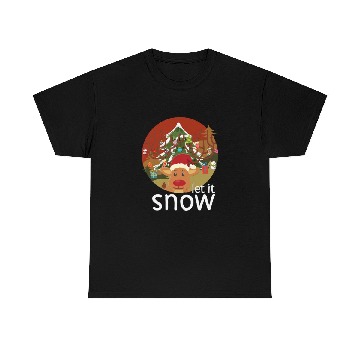 Christmas Let It Snow Funny Quote Reindeer Santa Winter Xmas Apparel