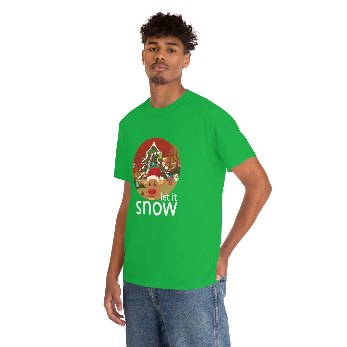 Christmas Let It Snow Funny Quote Reindeer Santa Winter Xmas Apparel